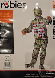vestito halloween mummia zombie bambino 3/4 anni