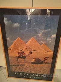 5 quadri con cornici in legno