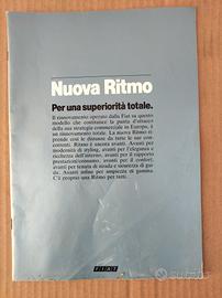 Depliant originale FIAT Ritmo pubblicità anni 80