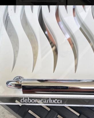 Vassoio Debora Carlucci bianco e argento