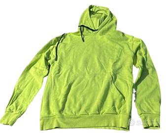 Felpa verde con cappuccio