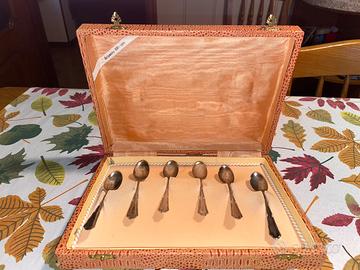 Servizio da 6 pezzi cucchiaini in argento 800