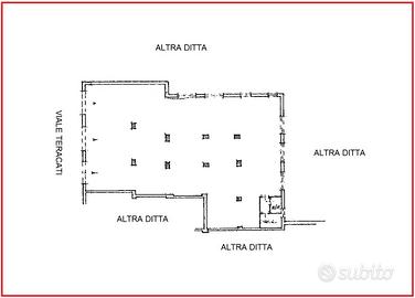 Locale commerciale, ex banca, sul viale Teracati