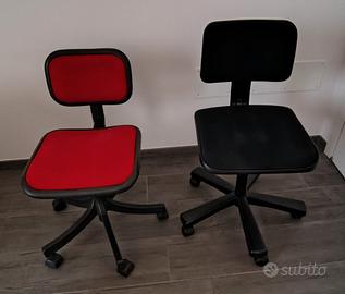 Sedie con ruote per scrivania 
