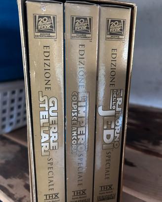 cofanetto videocassette trilogia guerre stellari