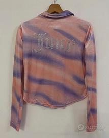 JUICY COUTURE Camicia in velluto ciniglia rosa