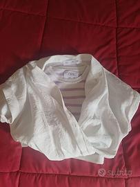 Completo Zara bambina canotta e camicia taglia 8/9