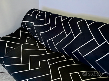 Divano Scomponibile con Cover Nera Minimal