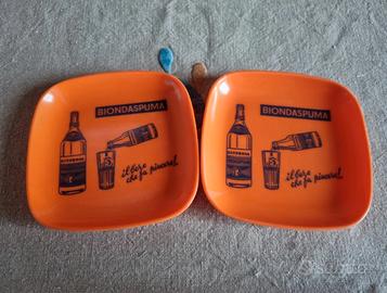 2 piattini rendiresto vintage biondaspuma 
