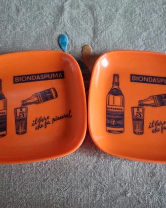 2 piattini rendiresto vintage biondaspuma 