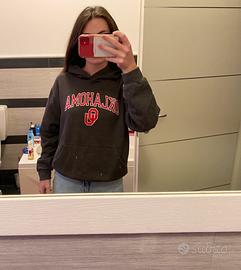 Felpa con cappuccio grigia