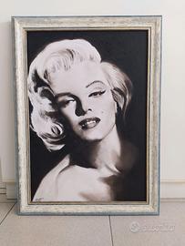 Quadro dipinto a mano ritratto Marilyn 50*35