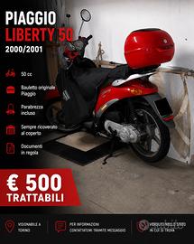 PIAGGIO LIBERTY 50 – Rosso – Bauletto originale