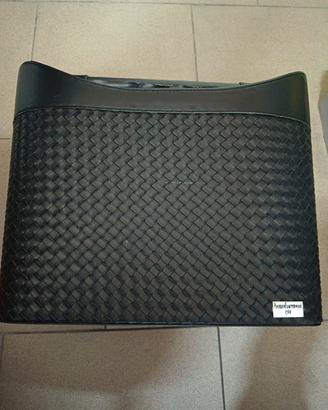 portariviste nero in pelle 