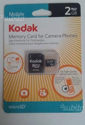 Scheda Micro SD adattatore Kodak Memory Card 2GB