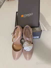 Decolte Beige Contigo tacco 9 mai usate