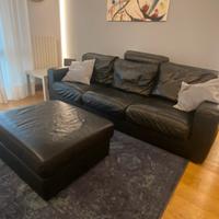 Divano Poltronesofa' in vera pelle con letto