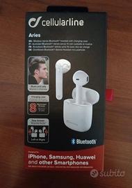 Auricolari bluetooth cellularline Aries bianchi