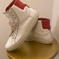 Scarpe Givenchy n.40 bianche rosse in pelle usate
