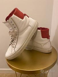 Scarpe Givenchy n.40 bianche rosse in pelle usate