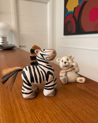 Zebra e Orsetto Ceramica