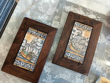 maioliche ceramica di castelli dipinti a mano 