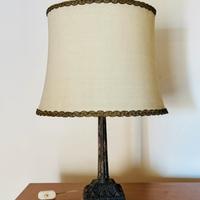 Lampada da tavolo base marmo verde rosso