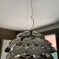 Lampadario Palma acciaio cromato