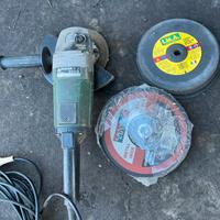 Smerigliatrice angolare piu supporto e 15 dischi