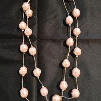 Collana di perle rosa di fiume acqua dolce