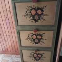 scarpiera in legno vintage