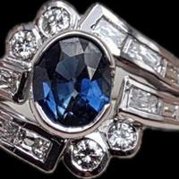ANELLO ORO ZAFFIRO DIAMANTI