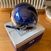 Casco jet junior HAVANA BLUE METAL