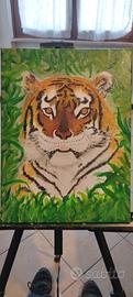 Dipinto  in acrilico tigre