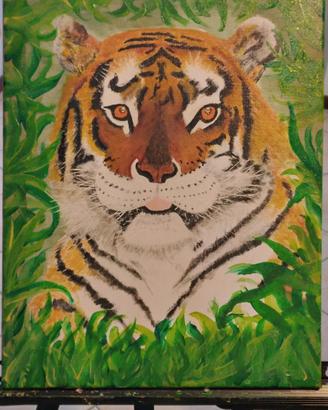 Dipinto  in acrilico tigre