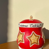 Cookie Jar decorazioni Natale vaso in ceramica