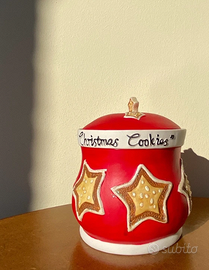 Cookie Jar decorazioni Natale vaso in ceramica