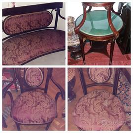 set divanetto +poltroncine +tavolino 