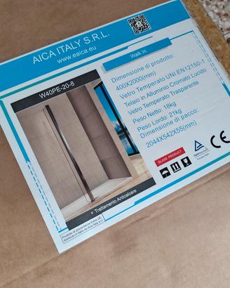 Parete anta vetro  NUOVA doccia walk in box doccia