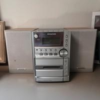 HIFI Kenwood con due casse, CD e Nastri