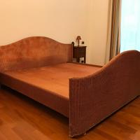 Letto Cappellini in rattan e legno