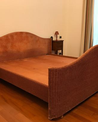 Letto Cappellini in rattan e legno