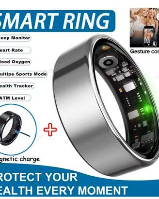 Anello Smart Ring freq cardiaca pressione ossigeno
