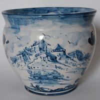Vaso in ceramica di Albisola manif. G.M.