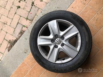 Cerchi gomme ruote complete r16 volkswagen vw