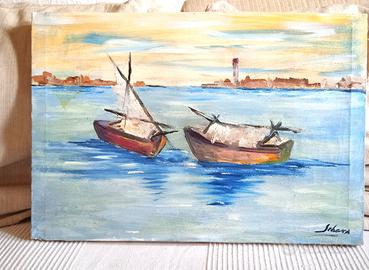 Quadro Olio Su Tela - M. Schezzini 1983