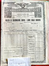 Certificato assicurativo LE ASSICURAZIONI D'ITALIA