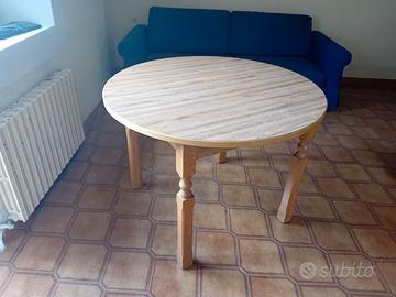 Tavolo rotondo allungabile in legno