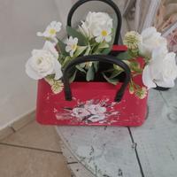 Borsa fioriera shabby