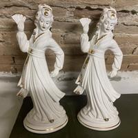 Coppia di statuine altezza circa 50 cm